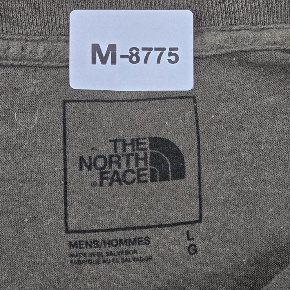 The North Face Men Shirt L Green‎ Graphic Print Nature Logo Short Sleeve